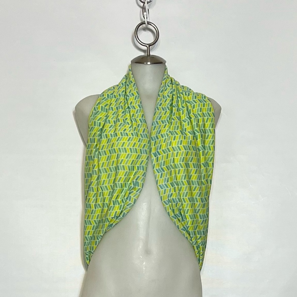 Infinity double sided Scarf green gently used.